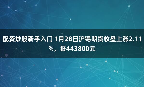 配资炒股新手入门 1月28日沪锡期货收盘上涨2.11%，报443800元